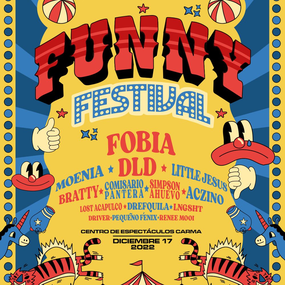Cartel del Funny Festival con el lineup completo: Fobia, DLD, Moenia, Little Jesus y más, 17 de diciembre de 2022