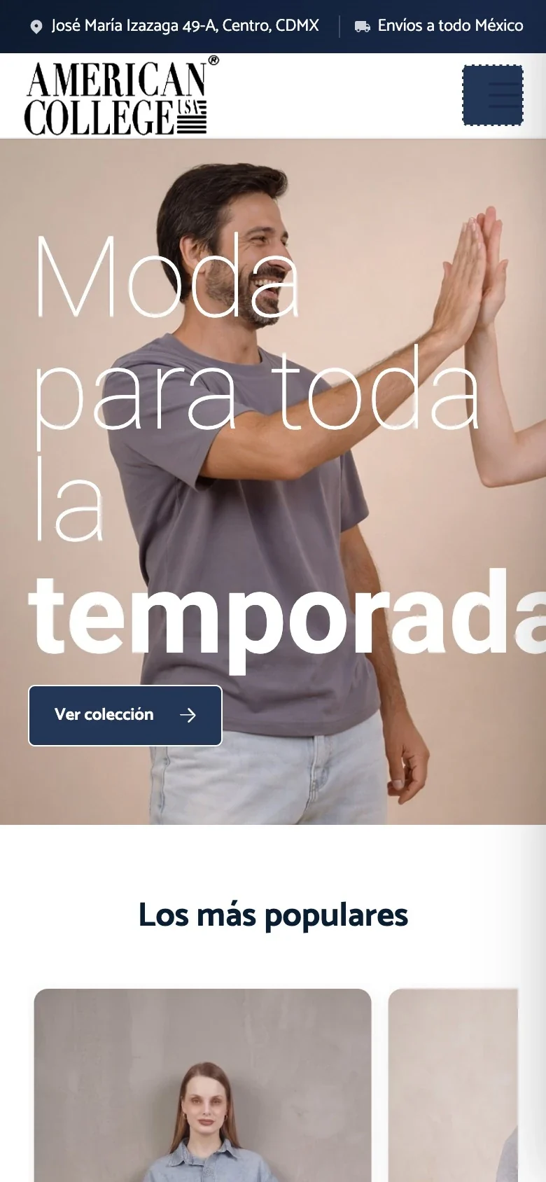 El sitio de American College USA en teléfono