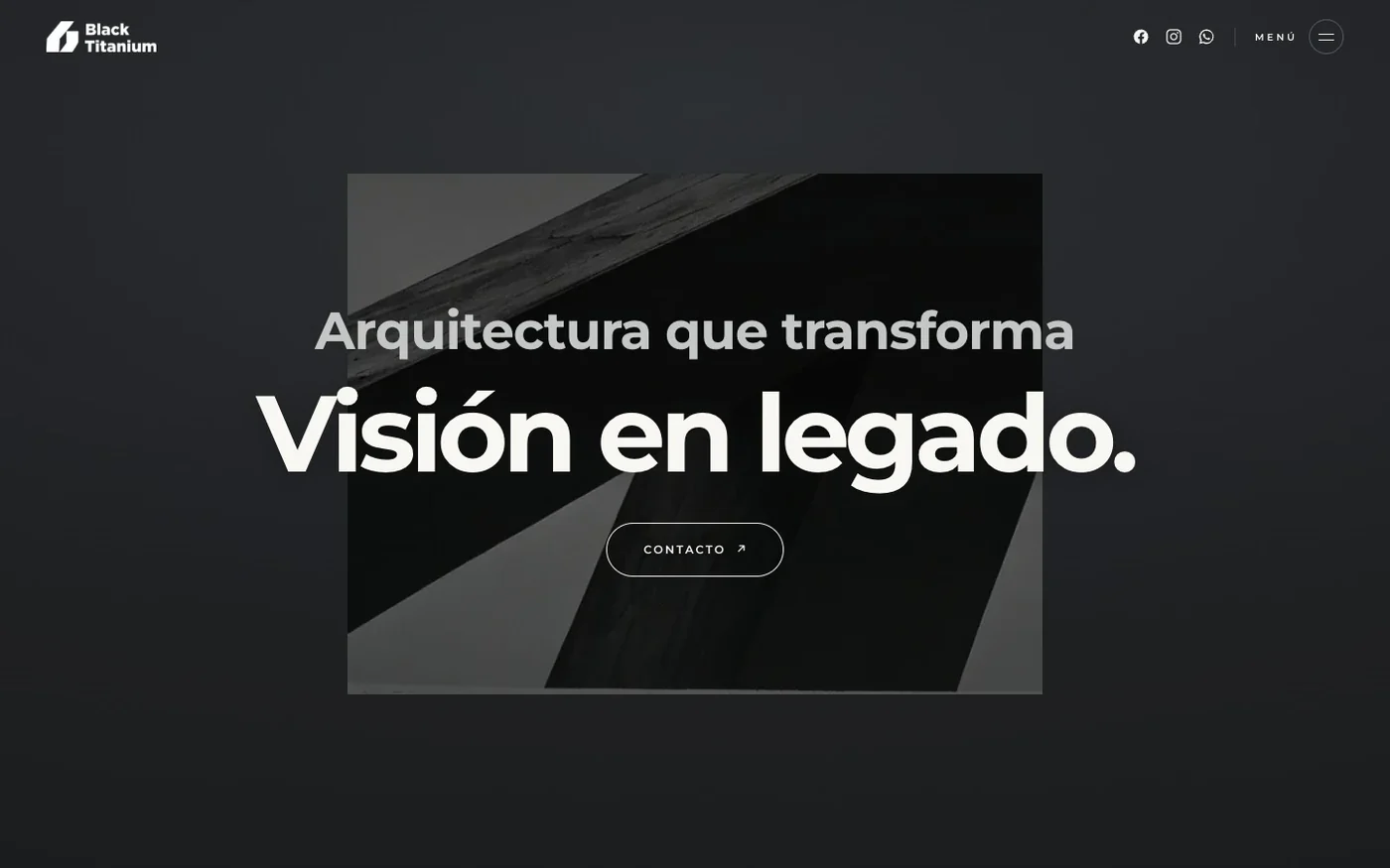 Portada del sitio de Black Titanium en escritorio