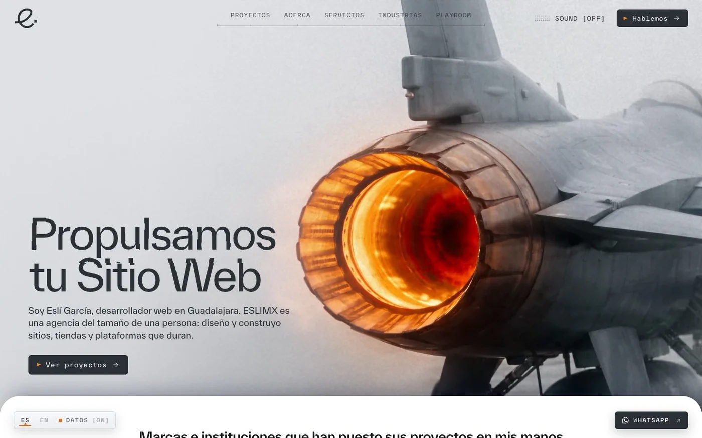 Portada del sitio de ESLIMX en escritorio